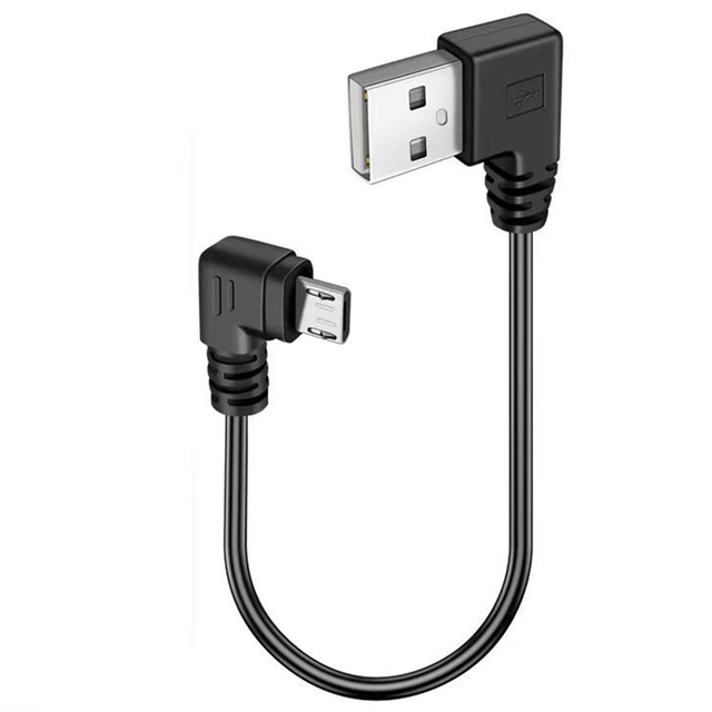Usb 2.0 a Male to Left Right 90 Degree Angle Micro Usb Cable Cord USB Data Cable Adapter Connector