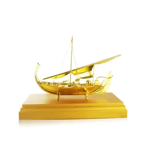 Hoge Kwaliteit Metalen Boot Custom Verzending Model Groothandel Trofee Award