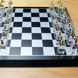 Tablero de <span class=keywords><strong>ajedrez</strong></span> de madera de cristal de lujo, juego de <span class=keywords><strong>ajedrez</strong></span> <span class=keywords><strong>con</strong></span> almacenamiento - Product Image 6