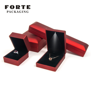 FORTE <b>Led</b> Jewellery <b>Box</b> in Stock Gold Stamping Luxury <b>Led</b> Jewellery Package Custom Ring Diamond Jewelry <b>Box</b> With <b>Lights</b> - Product Image 3