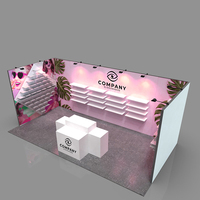 Stand d'exposition modulaire extérieur personnalisé 3*3M 3*6M en aluminium avec toile tendue pour salons professionnels