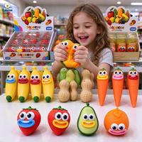 Jouet interactif anti-stress en gros pour fabricants, en forme de fruit ou d'arachide, grande bouche, jouet personnalisé pour enfants, cadeau CPC