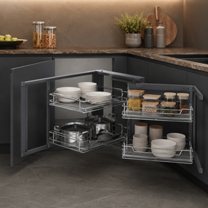 TKK Modern Style Kitchen Furniture Accessories Soft Closing Sliding Pull Out Pantry <strong>Unit</strong> with Glass Magic <strong>Corner</strong> Cabinet <strong>Storage</strong> - Product Image 3