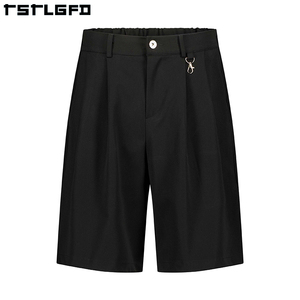 Pantaloncini da Uomo con Zip e Bottoni, Stile Uniforme, Streetwear, da Lavoro, <span class=keywords><strong>Bermuda</strong></span> <span class=keywords><strong>in</strong></span> Cotone Poliestere 380gsm con Doppia Piega al Ginocchio - Product Image 3