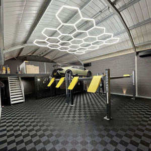 Luz de techo Led Hexagonal personalizada para sala de exposición decoración del hogar AC 110-220V iluminación Led hexagonal para garaje - Product Image 5