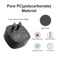 Chargeur USB-C PSE 5V 2000mA avec prise américaine, adaptateur Type-C pour détecteur de santé