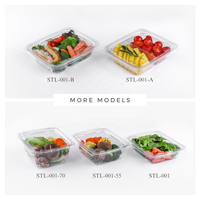 Récipient pour aliments secs de qualité alimentaire personnalisé d'approvisionnement d'usine 8 12 16 24 32oz boîte en plastique de fruits inviolable