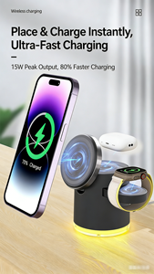 Cargador Inalámbrico Magnético de 27W, Cargador Rápido para Teléfono, Reloj y Auriculares, Compatible con Todos los Dispositivos Samsung y <span class=keywords><strong>Apple</strong></span> - Product Image 6