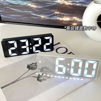 Drops hipping Shopify Ins Style Smart Glow Silent LED Digitaler Wecker Multifunktion spiegel ultra dünn Geeignet für den Desktop