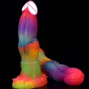 Wholesale 5 Inch Small Glow in Dark Kinky Anal Plug Soft Silicone Luminous <b>Dildo</b> Lighted Toy Fantasy <b>Dildo</b> Gift for Women - Product Image 6