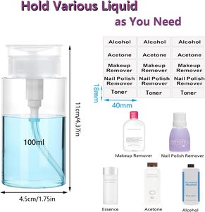 Bouteille personnalisée pour dissolvant de vernis à ongles, distributeur de liquide pour le retrait du vernis, flacon pompe pour ongles - Product Image 2