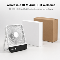 Nouveau ventilateur de bureau USB Portable support pliant rechargeable ventilateur de bureau Dc Brushless personnalisé Ans bureau personnel petit ventilateur