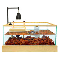 Aquarium rectangulaire multifonctionnel supérieur en verre multicouche, écologique, planté, 20L, pour salon, avec lampe et habitat inclus