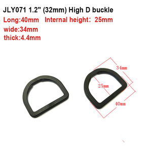 Boucle en D noire professionnelle robuste de 30 mm, connecteur de sangle de 1,2 pouce pour bretelles de sac à dos, sacs et accessoires de bagages - Product Image 3