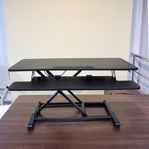 Bureau réglable en hauteur, bureau d'ordinateur assis-debout, support d'écran, plateforme réglable en hauteur, cadre de surélévation - Product Image 4