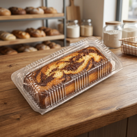 Boîte à gâteau transparente en PET avec fermeture à charnière inviolable, qualité alimentaire, capacité 9 pouces, personnalisable, gamme spécialisée, vente en gros