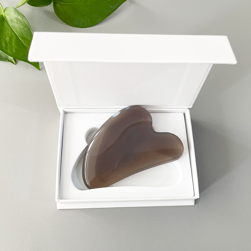 Agate gua sha avec boîte