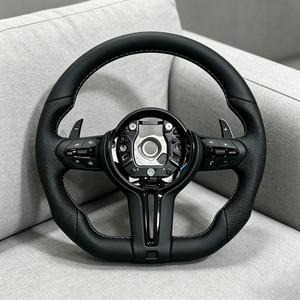 Volant en cuir M Sport pour <span class=keywords><strong>BMW</strong></span> F30 E90 M3 M5 F10 F20 E60 F31 F11 F36 F32 E92 E46 avec palettes de changement de vitesse chauffantes – Vente en gros - Product Image 2