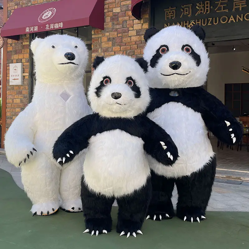 Peluş bebek maskot cosplay giyim şişme panda 2 m/2.6 m özel üretici net kırmızı oyuncak ayı koala dans ayı