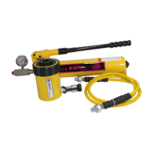 Pompe à huile hydraulique manuelle en acier SOV-P-80 multi-étages 700 bars certifiée CE portable pour applications de mécanique - Product Image 1