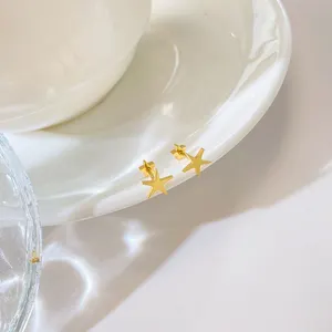Ocean Style Starfish Cute 18K PVD Gold Plated 316L Stainless Steel Screw Back Stud Earrings For Women And Kids