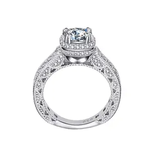 Fashion Light Luxury Style S925 Sterling Silver Zircon Ring Wholesale Women Sterns Wedding Rings Catalogue Valentine's Day