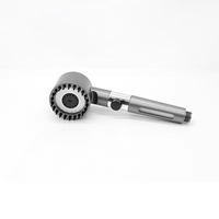 Pommeau de douche massant filtrant gris portable avec brosse de dos mains libres en silicone