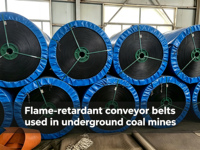 Banda Transportadora Super Resistente para Minería Subterránea, Ignífuga y Antiestática, Banda Transportadora de PVC PVG Tejida con Diseño Chevron de Goma