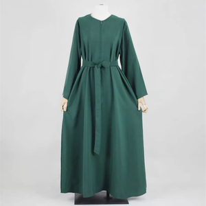 ชุดอาบายะผ้าขนสัตว์ขายส่งจากโรงงานสำหรับสตรีชาวมุสลิม ลายเรียบง่าย ทรงตรง - Product Image 5