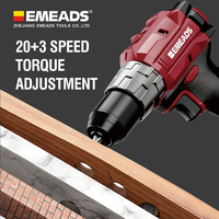Perceuse à percussion sans fil Emeads EM2065T 20V, 65 Nm, mandrin 10 mm, 2 vitesses, pour béton, bois et métal