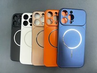 Étui de téléphone rigide en PC Corning durable, design magnétique, revêtement métallique, anti-rayures, antichoc, fin, compatible avec la charge sans fil