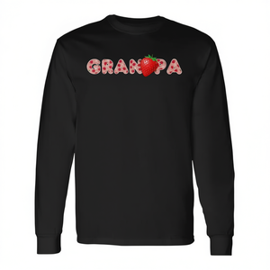 Camiseta de manga larga de cumpleaños de abuelo Strawberry para niños, para la fiesta del primer cumpleaños - Product Image 2