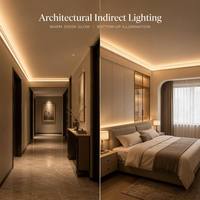 Profilé de moulure en aluminium 6063 T5 pour bande lumineuse LED linéaire à montage en surface, idéal pour la décoration de plafond moderne et minimaliste