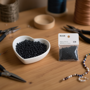 Perline di Riso Ilan Abalorios 4mm Nere 50g per Creazione di Gioielli Artigianali - Product Image 2