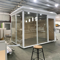 Maisonnette modulaire préfabriquée ronde en aluminium, étanche, écologique, mobile, design moderne, à construire soi-même