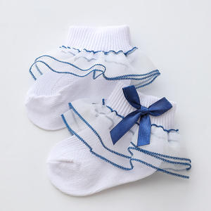 جوارب دانتيل أميرات قطنية بتمشيط ناعم للأطفال حديثي الولادة شورت كشكش جيد التهوية للفتيات في الصيف والربيع - Product Image 4