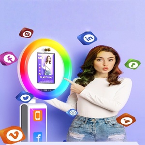 GT GT-1 Nguồn cung cấp bên máy ảnh photo Booth SLR/DSLR điện thoại thông minh iPad 12.9inch <span class=keywords><strong>x</strong></span>ách tay ma thuật gương in kỹ thuật số Wi-Fi kích hoạt - Product Image 1