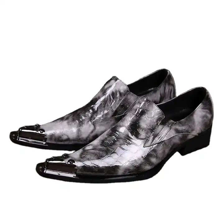 Wholesale NA054-zapatos de vestir con punta de acero para hombre, calzado de cuero genuino, lujo, para boda, negocios, punta estrecha, zapatos formales con punta de Metal From m.alibaba.com
