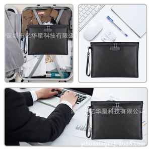 Sac de rangement ignifuge et étanche avec fermeture éclair, noir, portable, multifonctionnel, cadeau d'affaires, 150g - Product Image 2