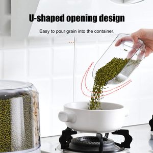 Eco Friendly PP+PET Modern Round Plastic Injection Molded Household Rotating Food Spice <b>Storage</b> <b>Box</b> Rice Organizer for <b>Kitchen</b> - Product Image 3
