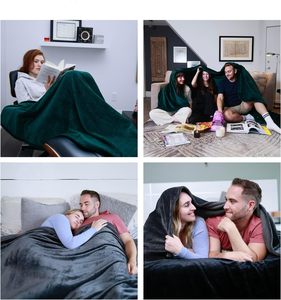 Venta al por mayor portátil pesado personalizado manta de franela poliéster sólido Navidad felpa patrón de puntos Uso de invierno hospitales hogares - Product Image 5