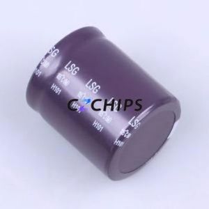 ตัวเก็บประจุแบบอิเล็กโทรไลต์อะลูมิเนียมแบบ Snap-in รุ่น LSG682M1K--A3540 ชนิด Through hole (THT) ขนาด D35xL40 มม. 6800uF 20% 80V 35 มม. - Product Image 2