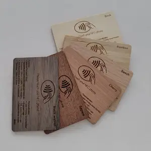 ราคาโรงงานยอมรับที่กำหนดเอง Nfc ไม้ไผ่นามบัตรไม้ NFC นามบัตร