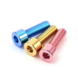 Tornillos hexagonales de <span class=keywords><strong>titanio</strong></span> anodizado ligeros y coloridos para modificación de bicicletas - Product Image 4