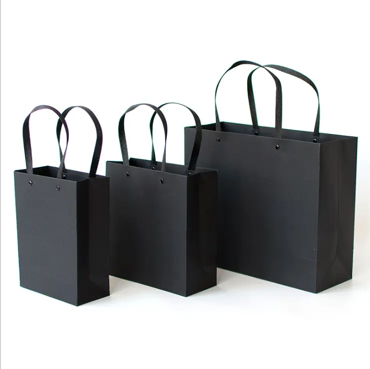 250グラムRivet Clothes Shopping Gift Store Tote Hand Bag Logo Fashion Packing Corporate Shoe Food Baking Electronic Product Cosmetic