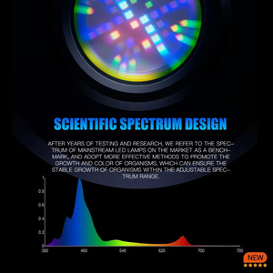 ไฟตู้ปลา AIPAI 100W A7III ควบคุมผ่านแอ<span class=keywords><strong>ป</strong></span>สมาร์ทโฟน แสงเต็มสเปกตรัม สำหรับตู้ปลาทะเลน้ำเค็ม เหมาะสำหรับปะการัง - Product Image 4