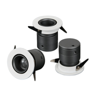 Spot LED encastré orientable 1-10W en aluminium, CRI 90 élevé, design moderne, petite ouverture, lumière focalisée, intérieur, dimmable