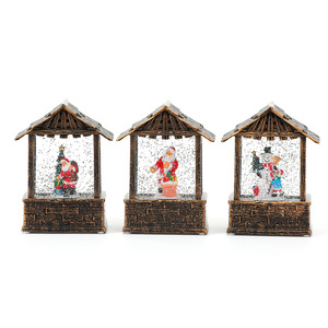 Lámpara de aceite con forma de casa de nieve iluminada de nuevo estilo con música, decoración de regalo de Navidad, bola de cristal - Product Image 5
