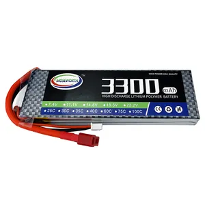 3S 11.1V 4S14.8V 3300毫安时30C 60C遥控电池Lipo无人机飞机船卡车汽车Lipo电池 - Product Image 1