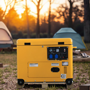 เครื่องกำเนิดไฟฟ้าดีเซลแบบเงียบพิเศษ 5kva-15kva ไดนาโมทองแดงแท้ 100% 110V-380V สตาร์ทอัตโนมัติ ATS สำหรับใช้ในบ้านและตั้งแคมป์ - Product Image 1